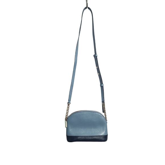 Kate Spade Spencer Dome Saffiano Leather Crossbody Small Two-Tone Blue EUC - Picture 3 of 7